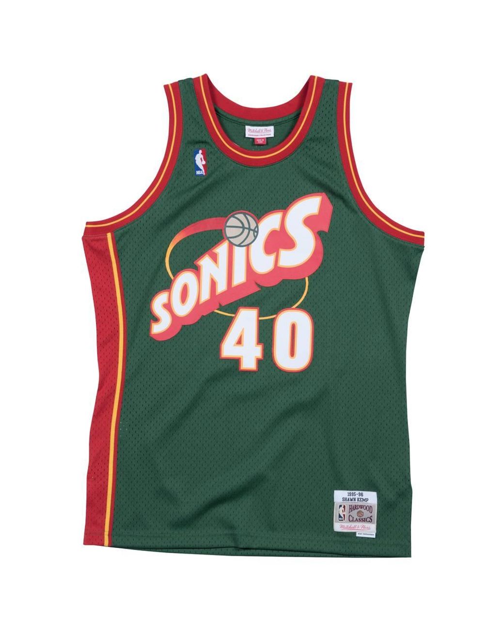 Mitchell & Ness Green Nba Jersey Seattle Supersonics Shawn Kemp for men