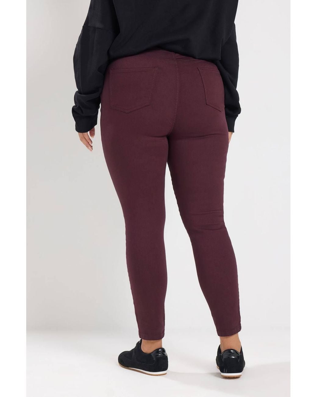 Yours Purple Pull On Jenny Jeggings