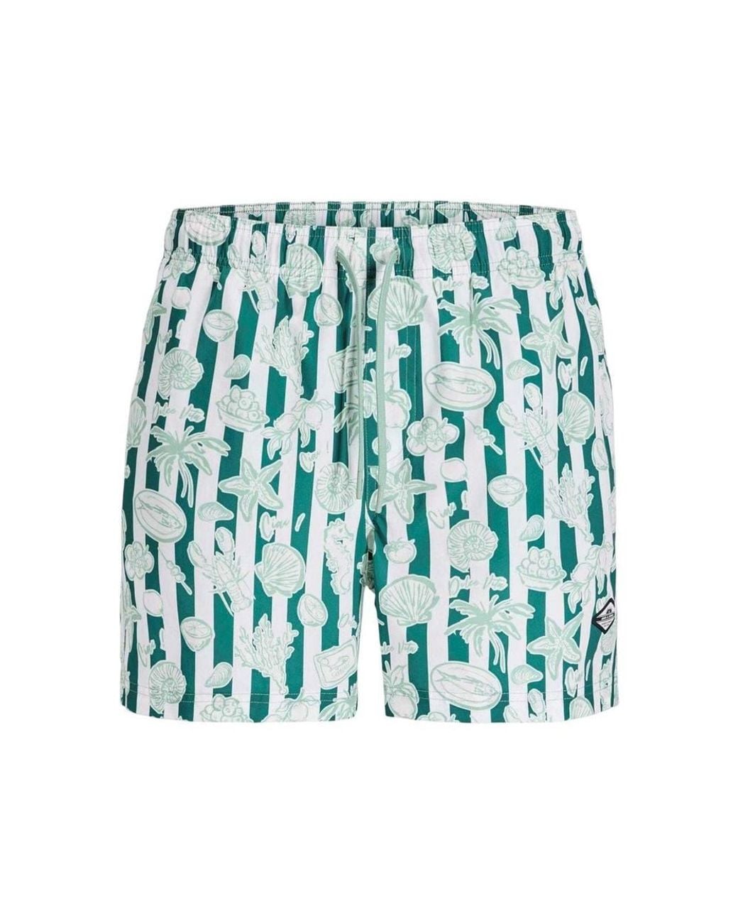 Jack & Jones Blue Seashell Swim Shorts for men