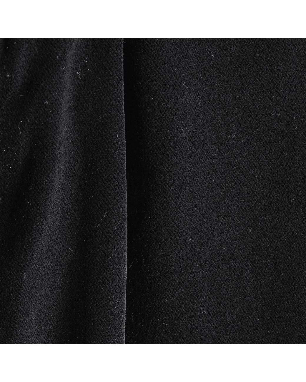 Lands' End Black Wide Leg Velvet Trousers