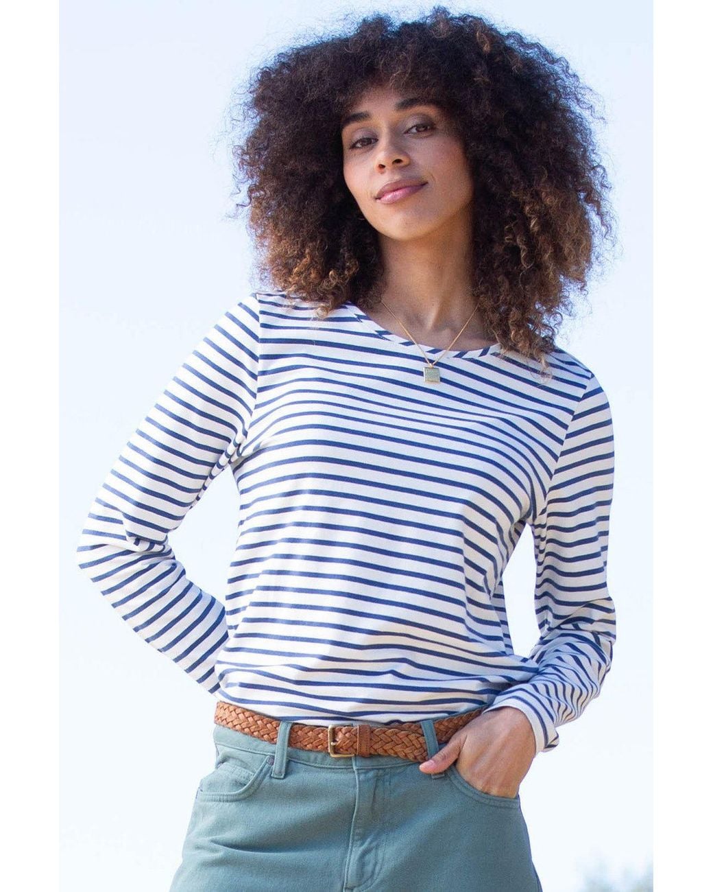 Kite Blue Tarrant Jersey Top Stripe
