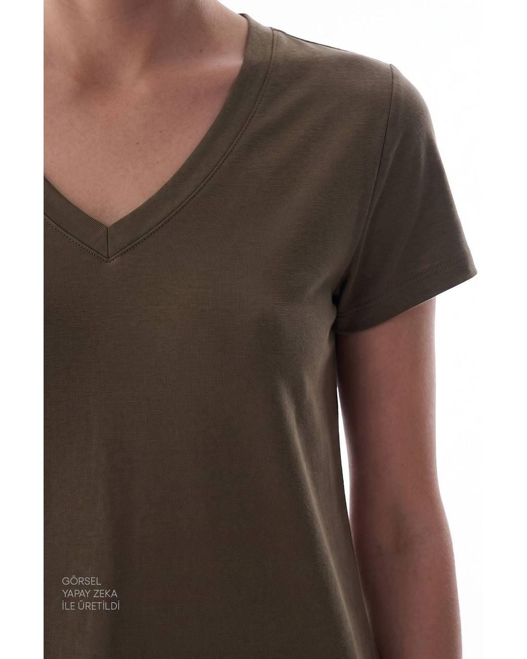 Penti Green Modal V-Neck T-Shirt