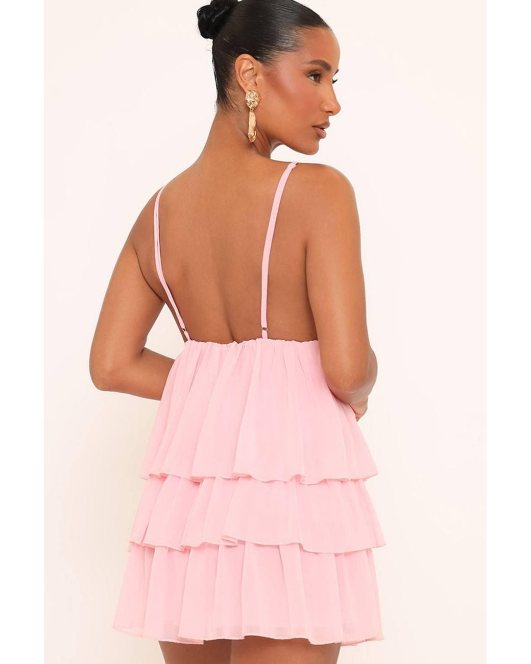 EGO Pink Strappy Mini Dress