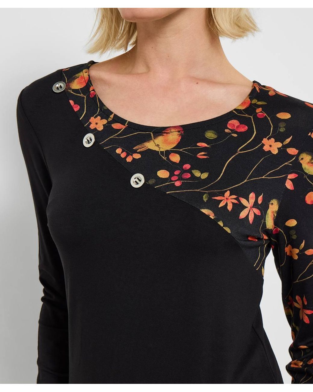 Joe Browns Blue Robin Print Jersey Tunic Top