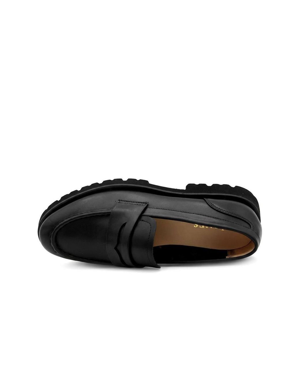Jones Bootmaker Black Palmela Chunky Leather Penny Loafers