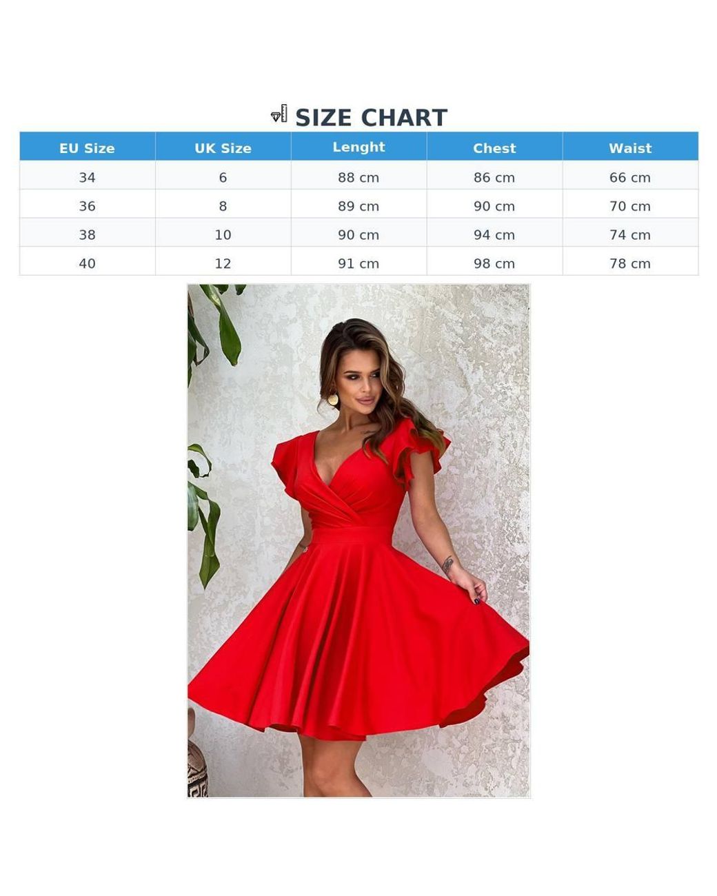 Love Lace Viscose Flared Short Sleeve Dress With Zip