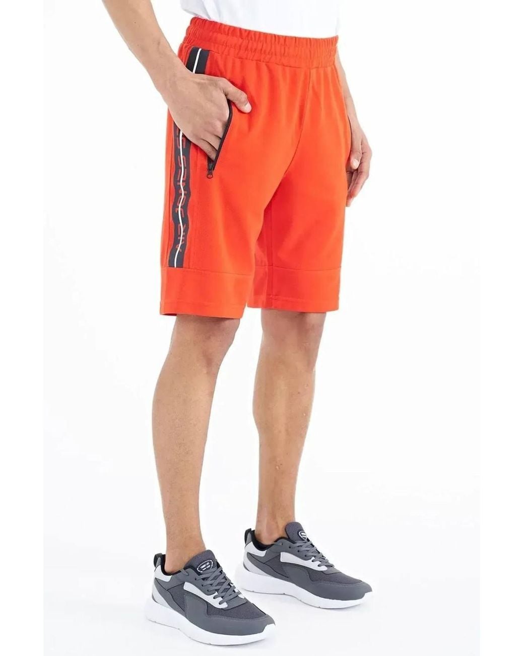 TOMMY LIFE Red Jersey Pull-On Shorts for men