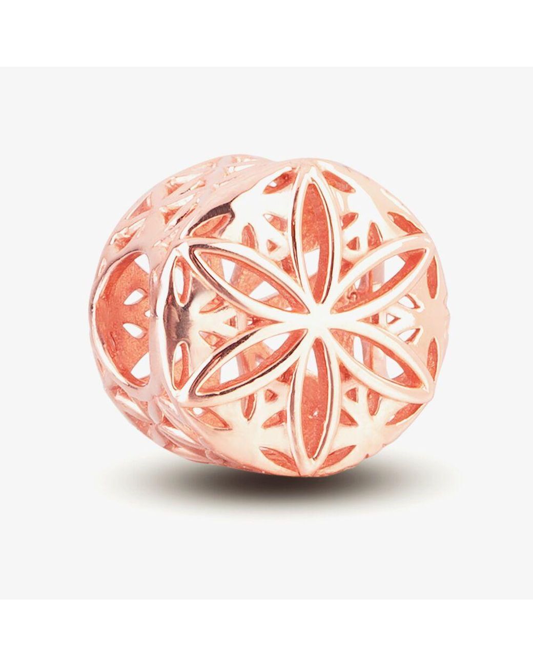 Rosa Lea White Flower Dangle Charm Am-2Thb029807
