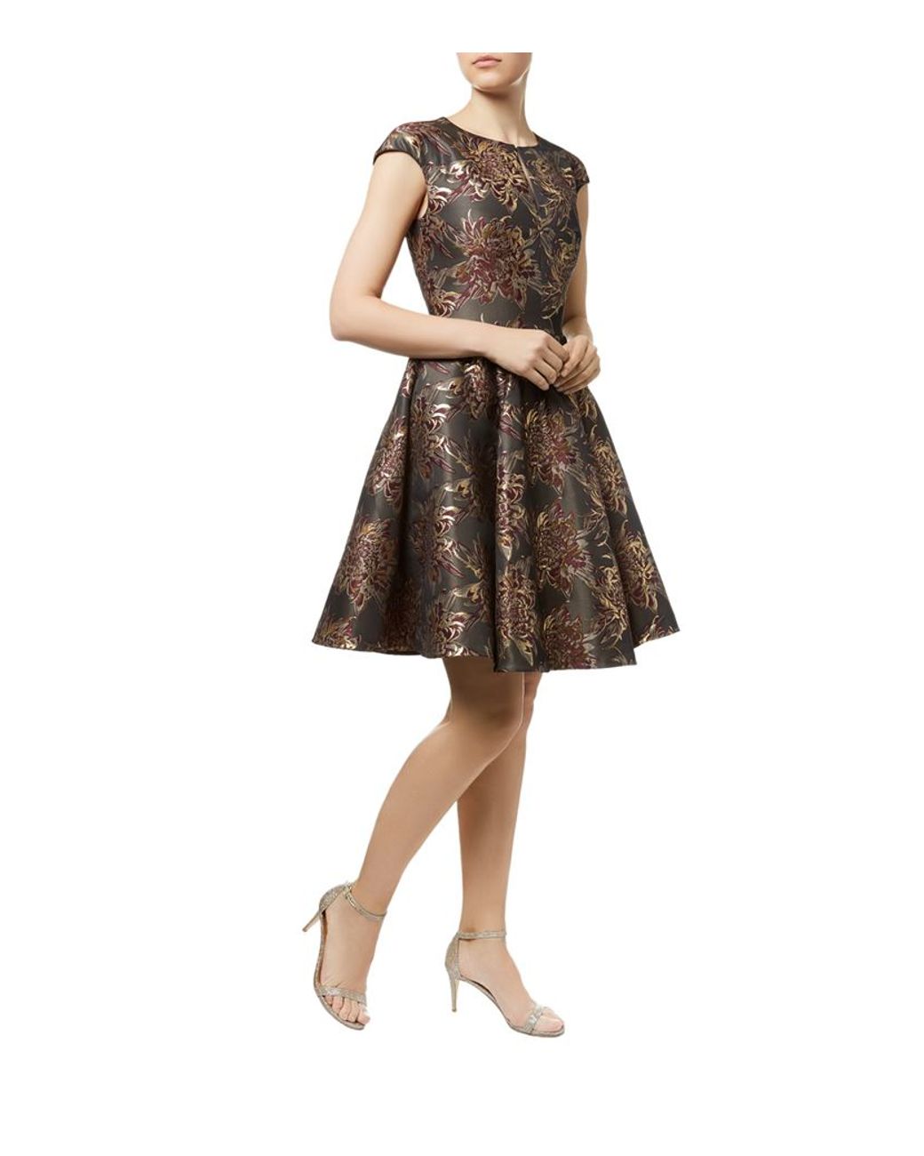 Ted Baker floral jacquard hot dress