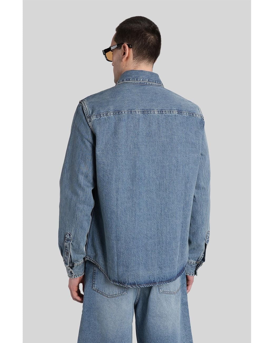 Camicia in Cotone Blu di AMI in Blue da Uomo