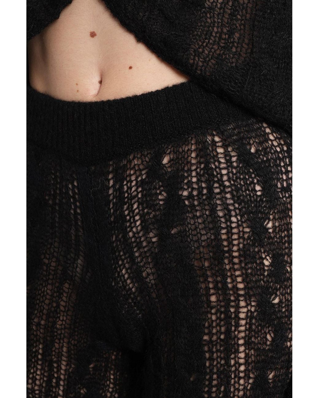 Alanui Pants In Black Wool