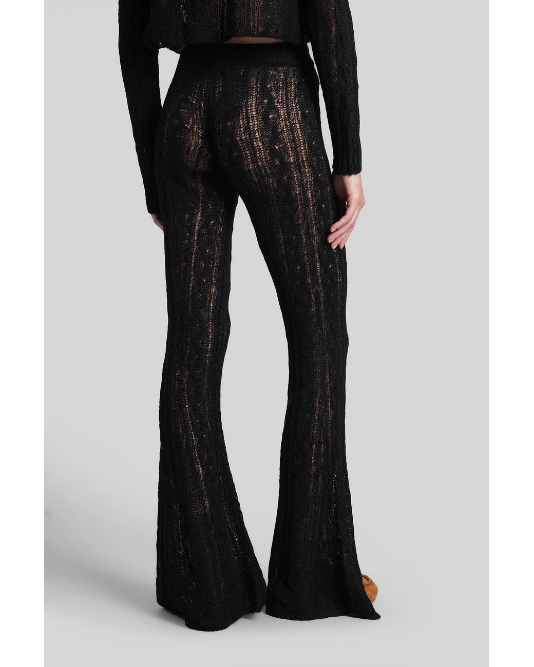 Alanui Pants In Black Wool