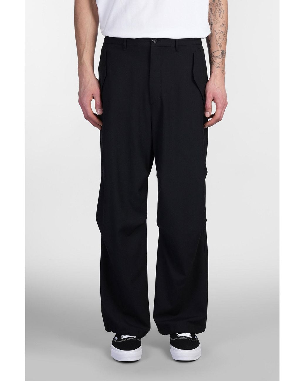 Attachment Pants In Black Wool for men