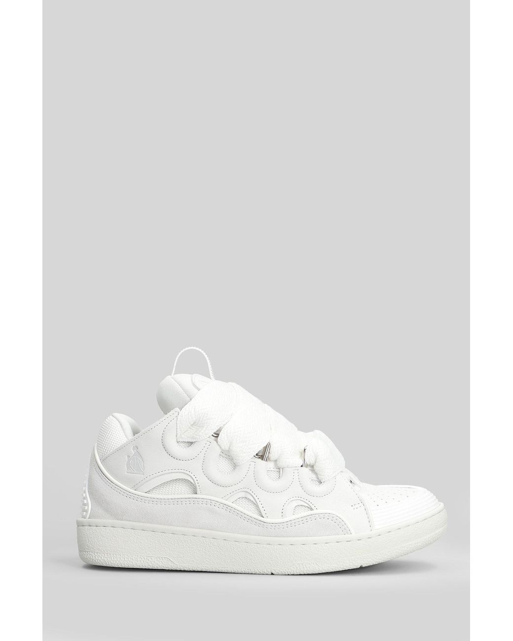 Lanvin White Curb Sneakers