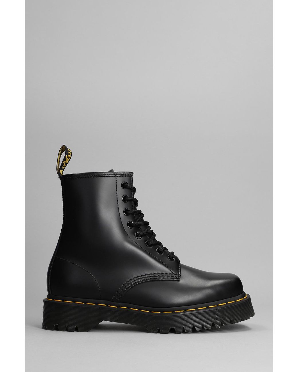 Dr. Martens 1460 Combat Boots In Black Leather | Lyst