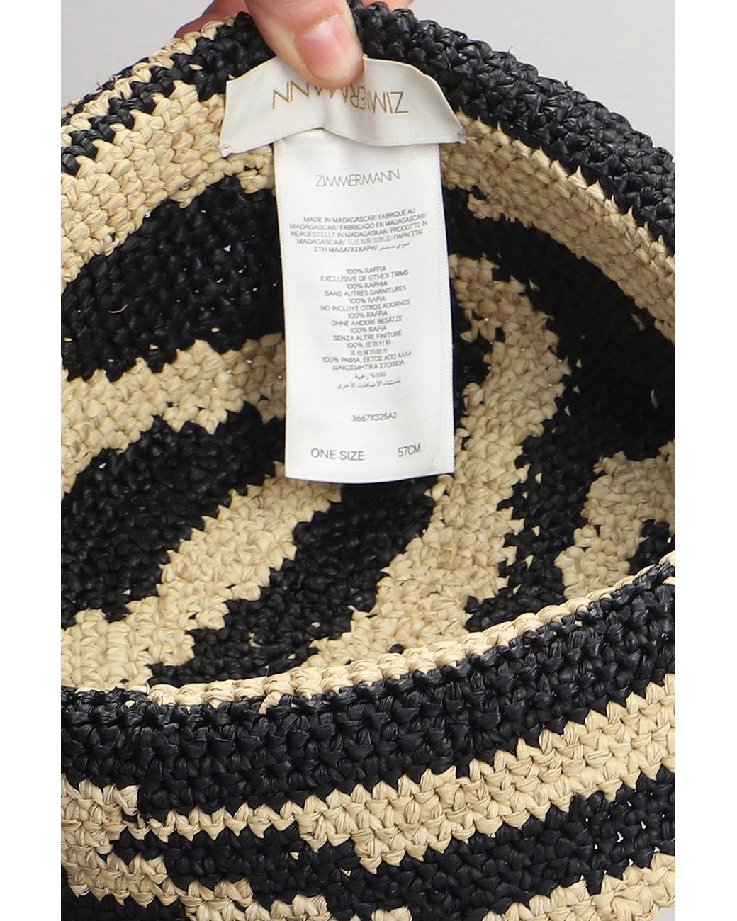 Zimmermann Natural Hats In Beige Raffia