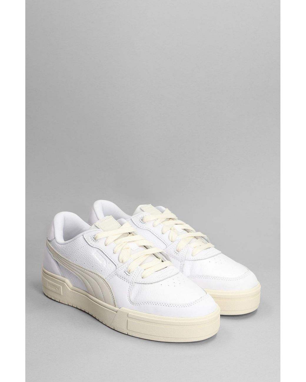 PUMA Ca Pro Lux Sneakers In White Leather in Gray for Men | Lyst