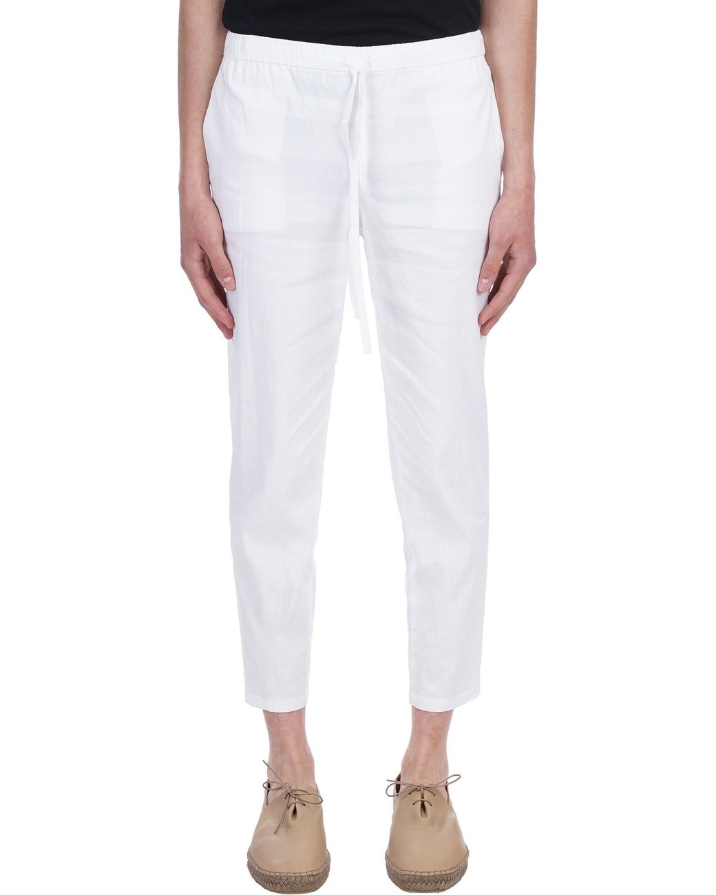 Theory Pants In White Linen for Men Lyst
