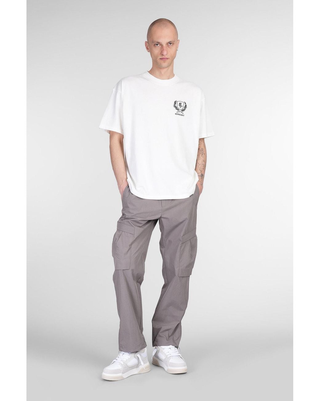 Represent White T-Shirt for men