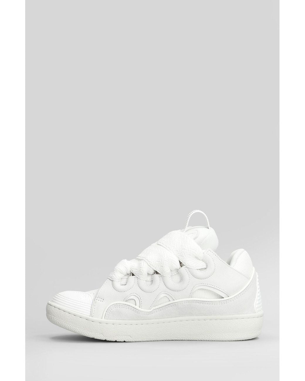 Lanvin White Curb Sneakers