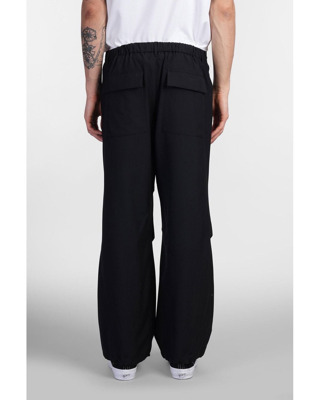 Attachment Pants In Black Wool for men