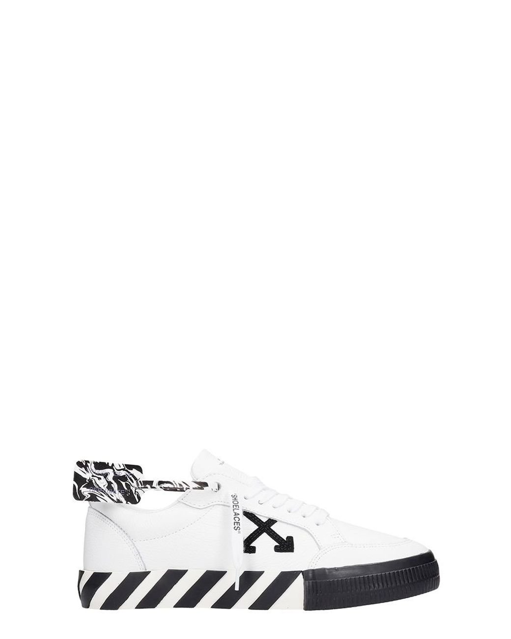 Off-White c/o Virgil Abloh Vulcanized Low Sneakers In White Leather for ...