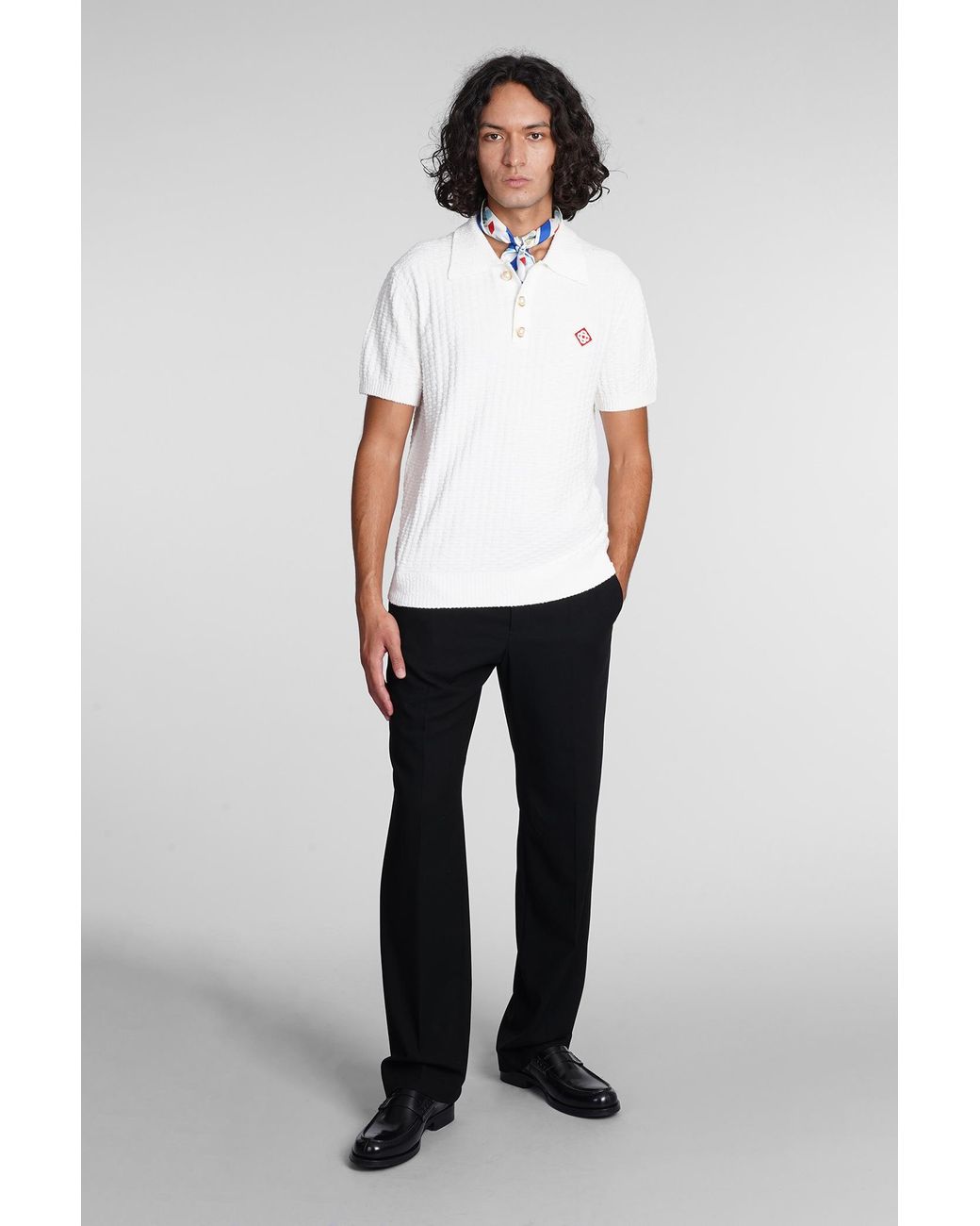 CASABLANCA Polo In White Cotton for Men | Lyst