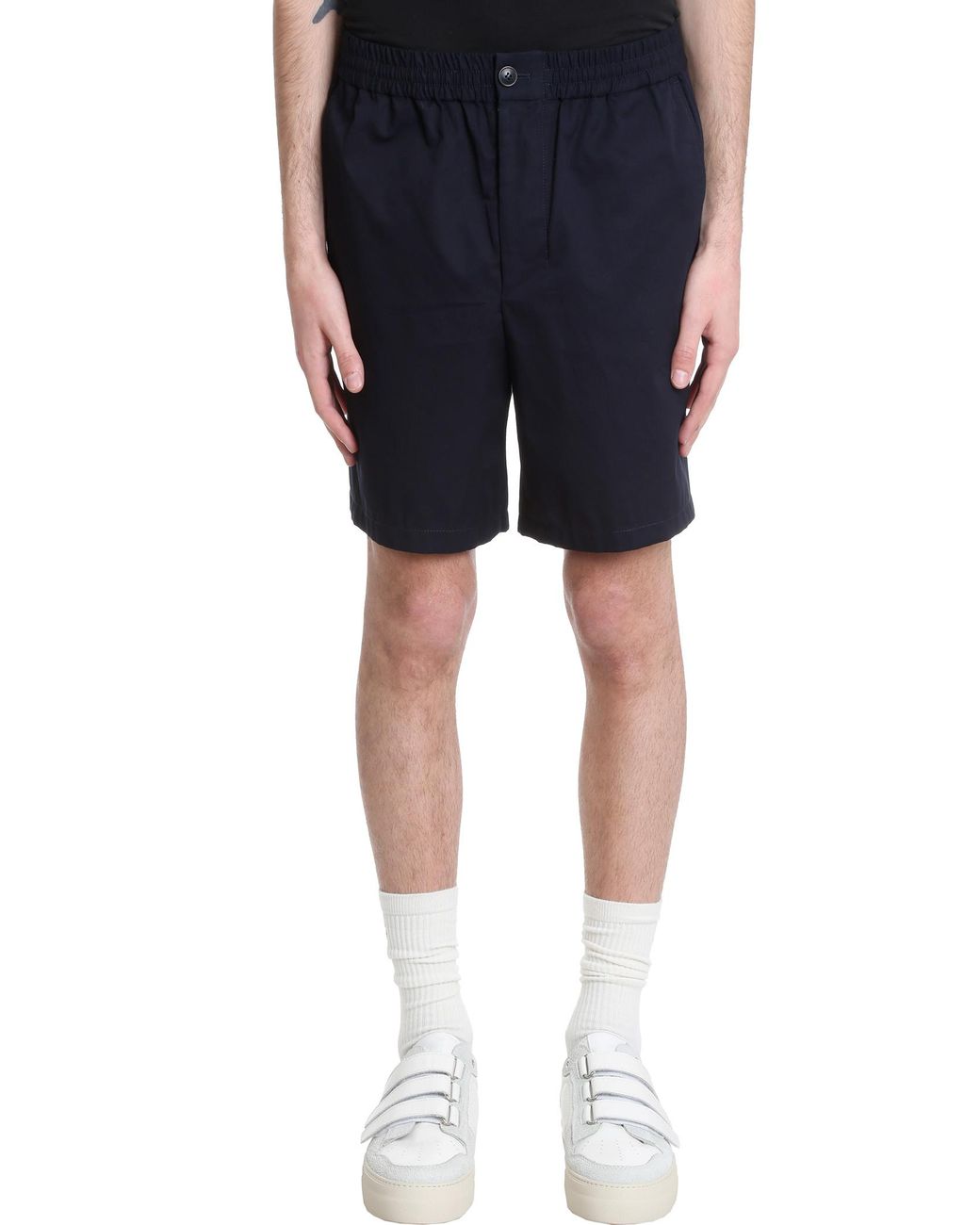 AMI Shorts In Blue Cotton for Men - Lyst