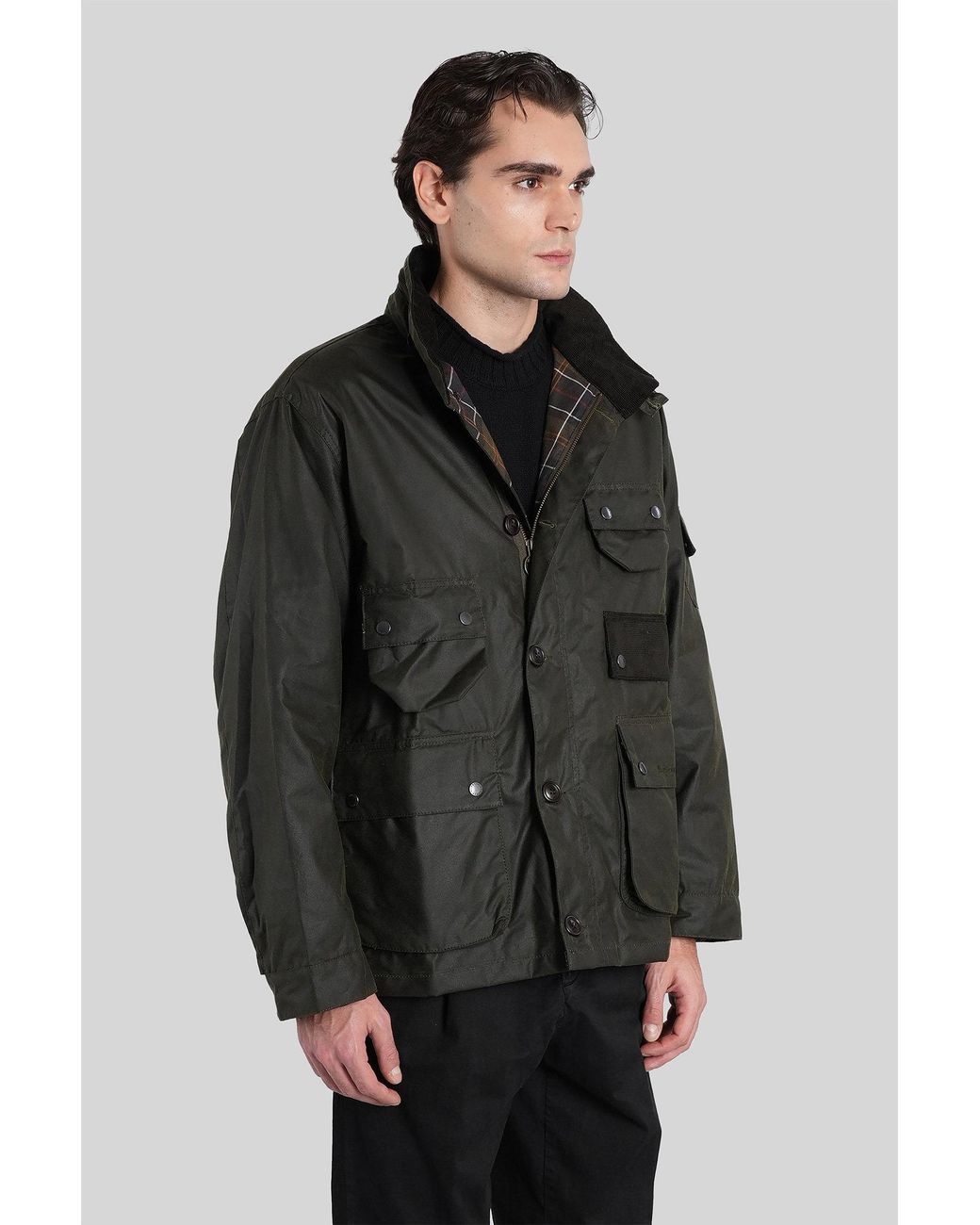Barbour Black Editor Wax Casual Jacket for men