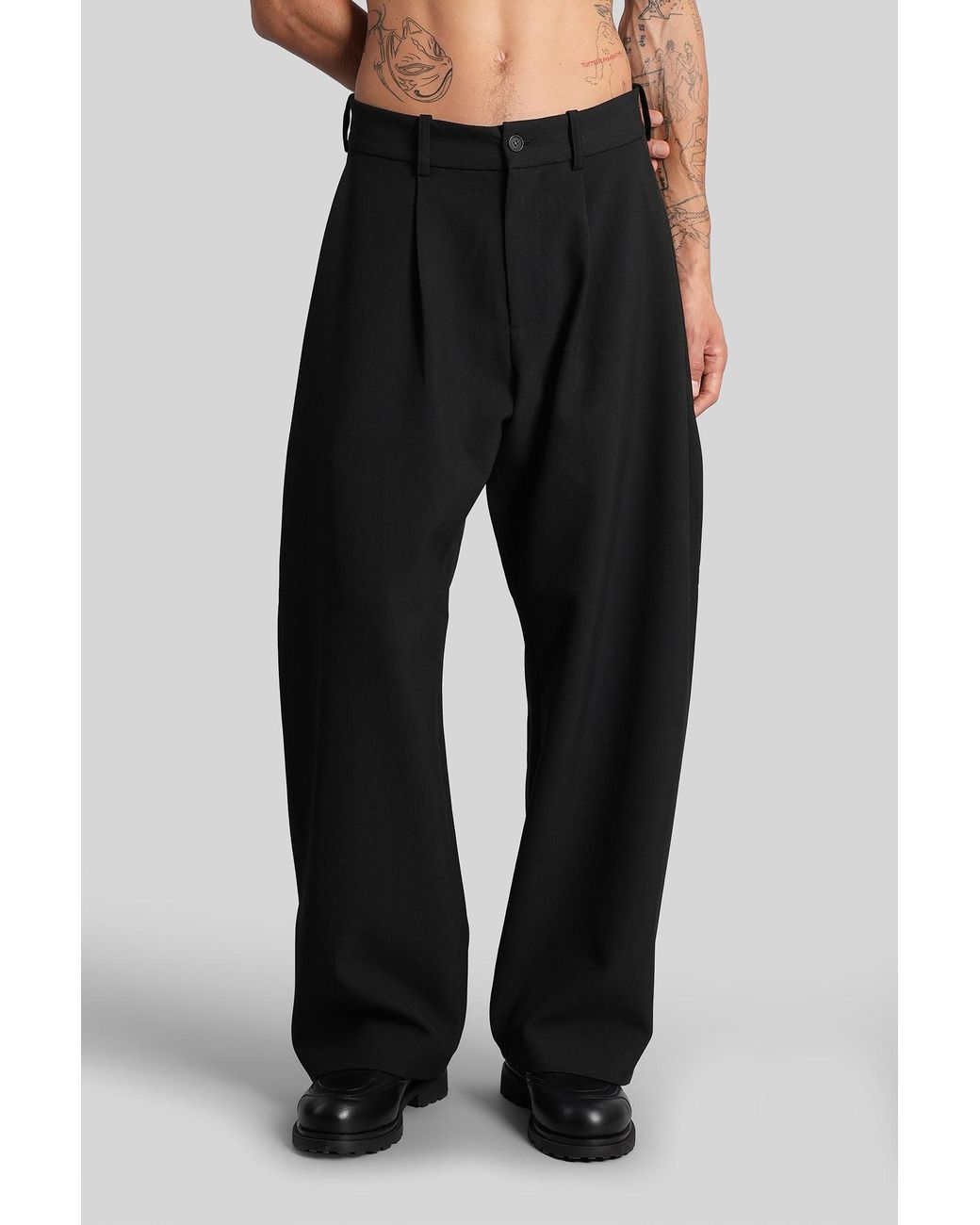 J.L-A.L Uvas Trousers Pants In Black Wool for Men | Lyst