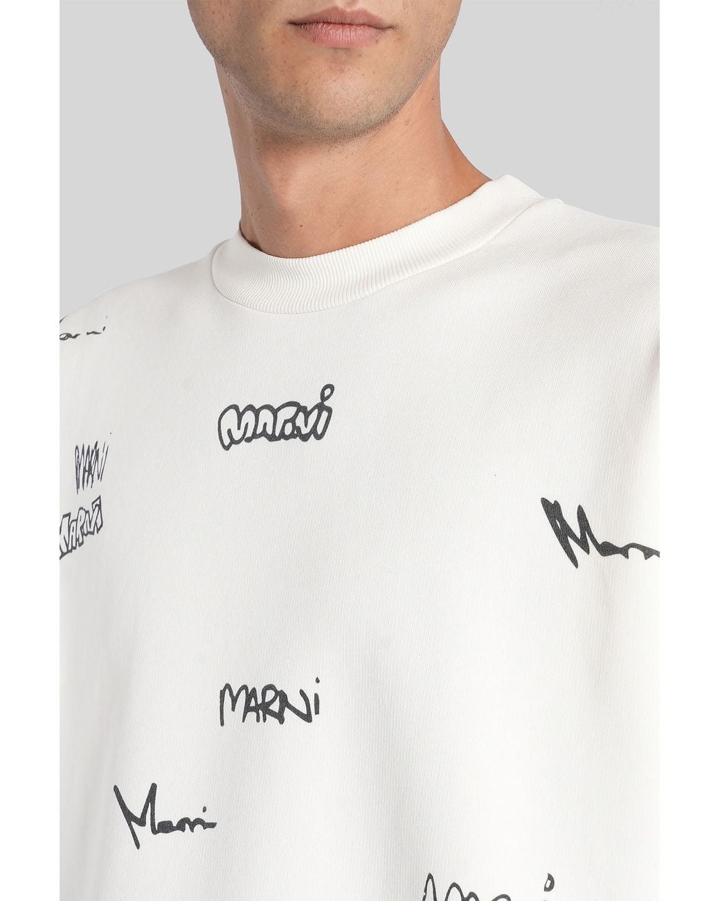 Marni White Sweatshirt for men