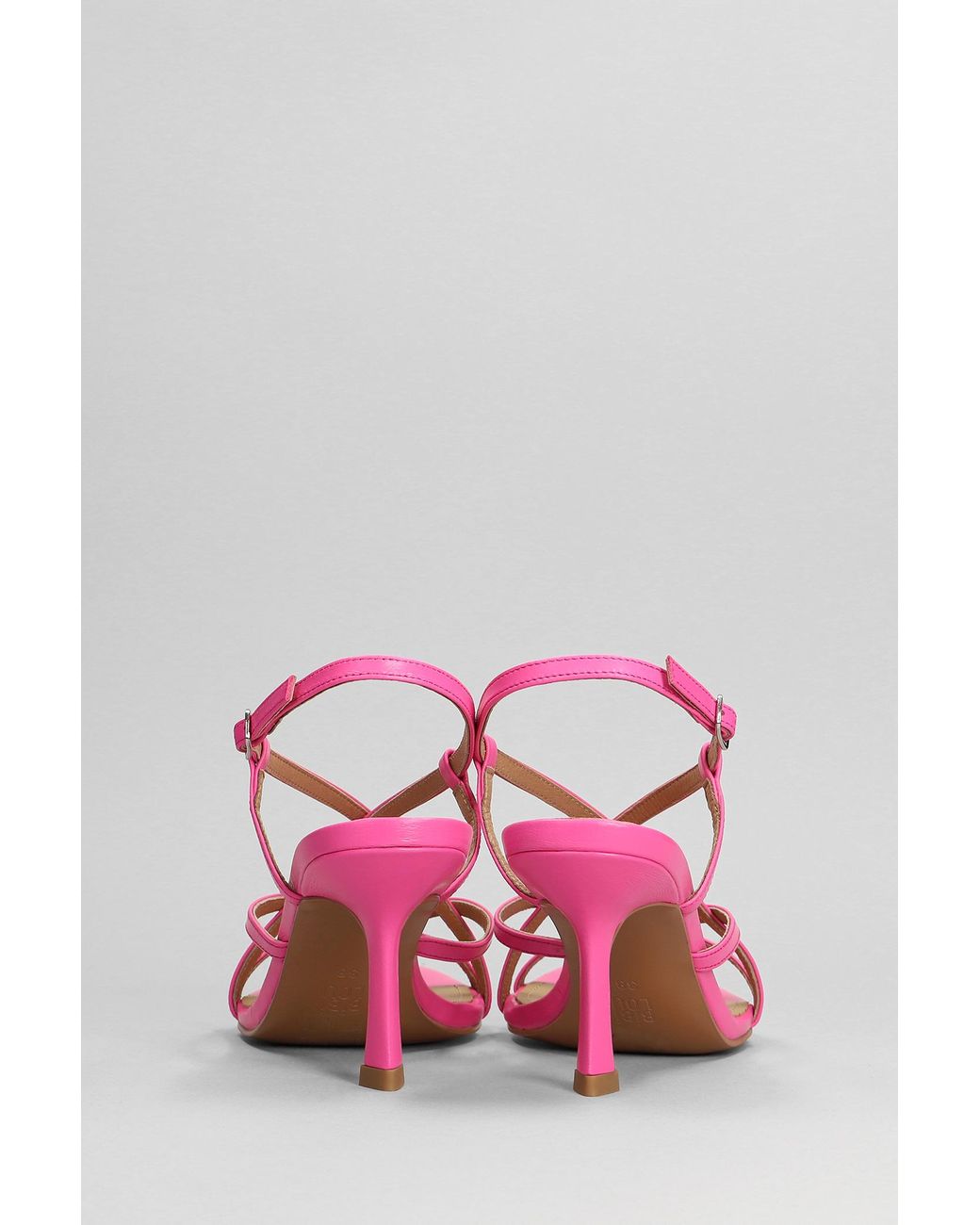 Bibi Lou Sandals In Fuxia Leather in Pink | Lyst