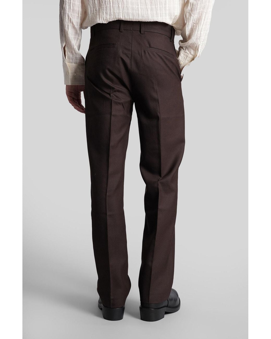 Séfr Black Mike Pants In Brown Polyester for men