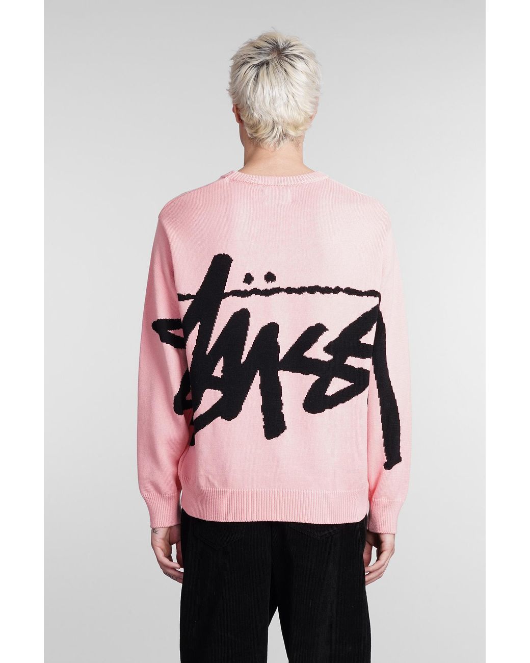 Stussy Knitwear In Rose-pink Wool for Men | Lyst