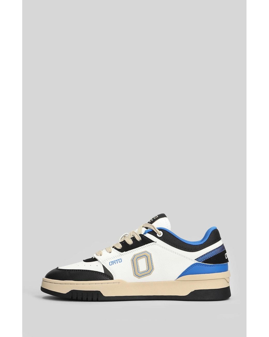 Orto White Eclipse Sneakers In Blue Leather for men