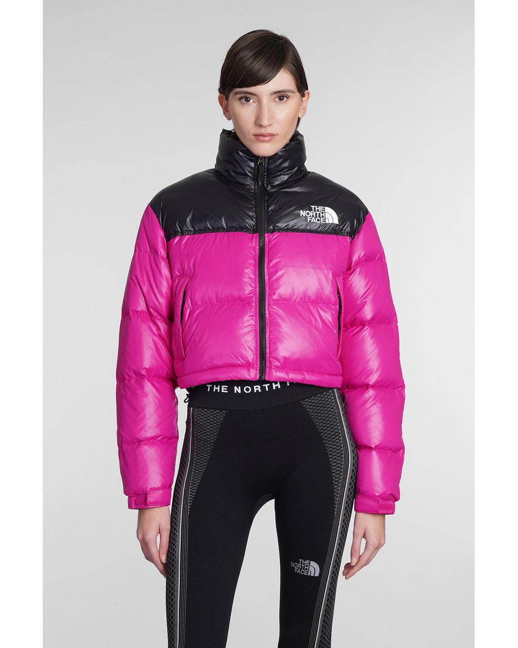 The North Face Puffer In Fuxia Nylon in Pink | Lyst