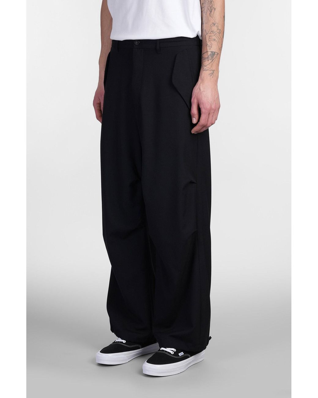 Attachment Pants In Black Wool for men