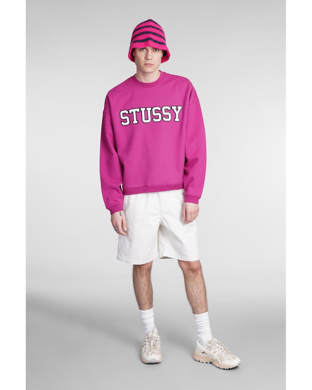 Felpa in Cotone Fucsia da Uomo di Stussy in Rosa | Lyst