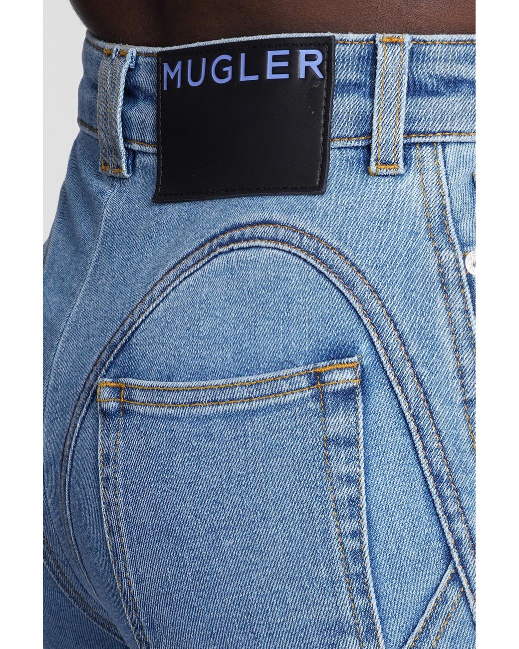 Mugler Jeans In Blue Denim | Lyst