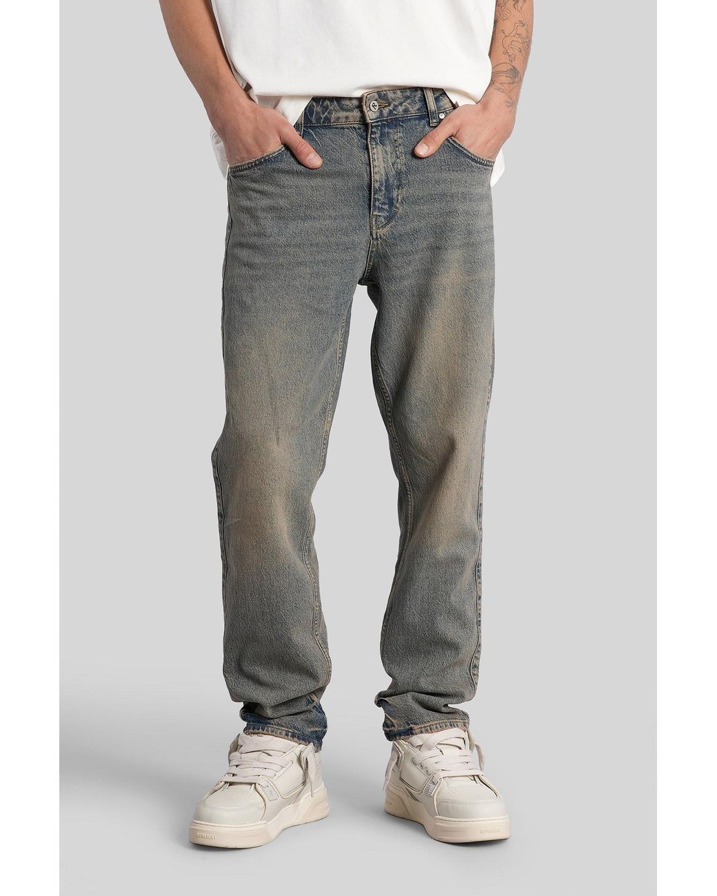 Jeans in Cotone Blu di Represent in Gray da Uomo