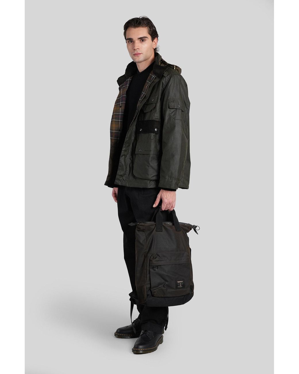 Barbour Black Editor Wax Casual Jacket for men