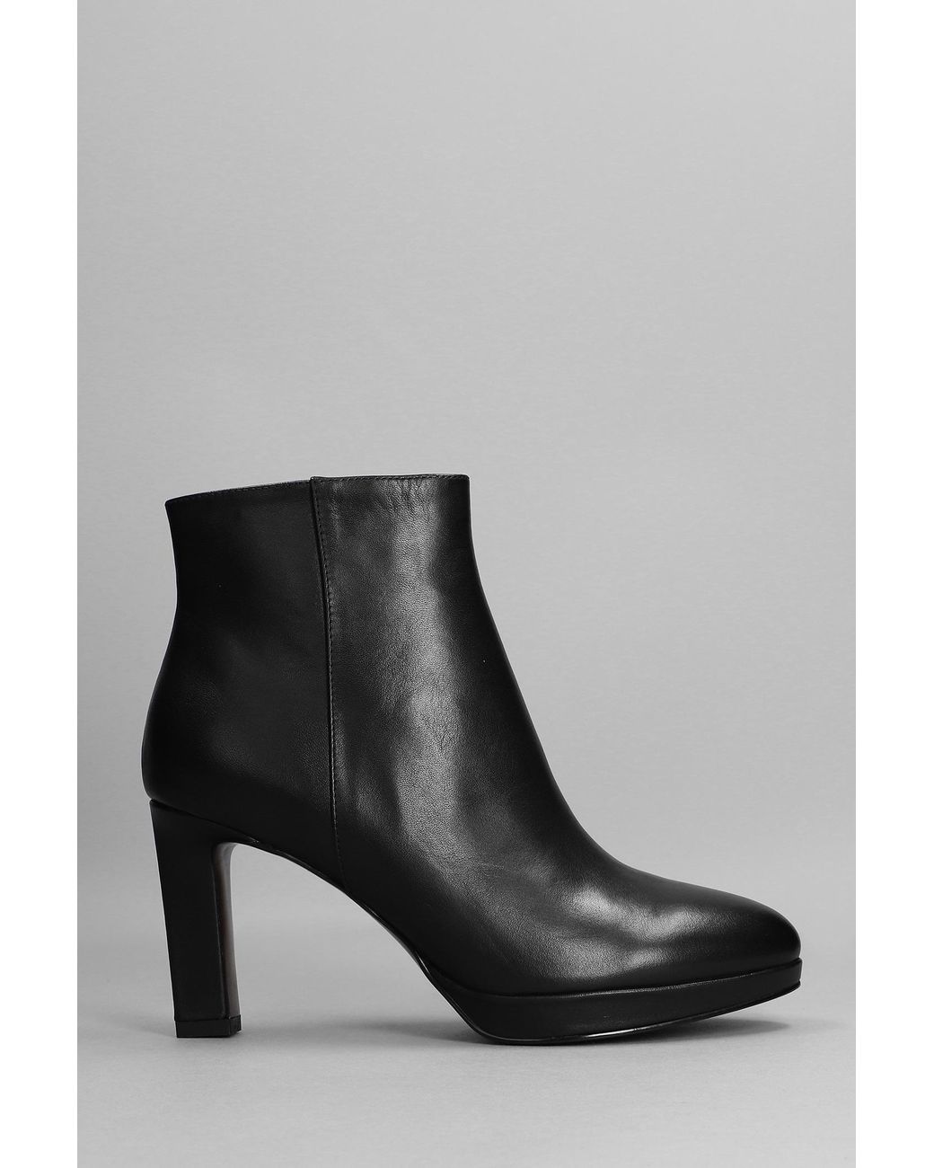 Bibi Lou High Heels Ankle Boots In Black Leather | Lyst