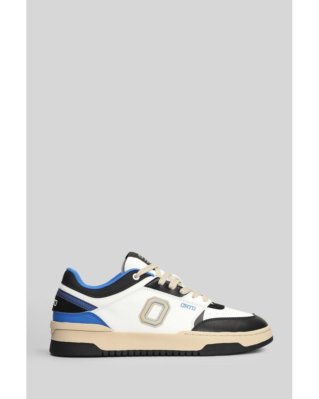 Orto White Eclipse Sneakers In Blue Leather for men