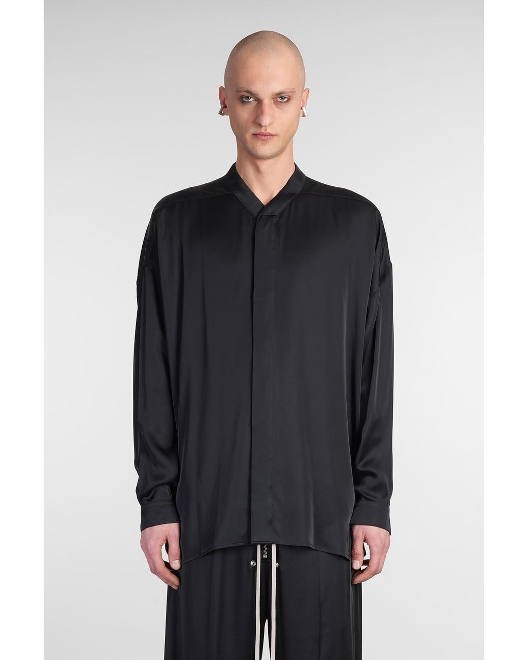 希少Rick Owens SNAP COLLAR FAUN SHIRT