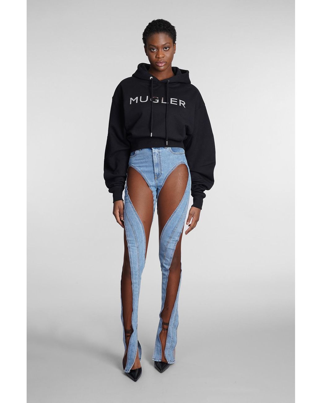  MUGLER スキニーデニム 34 Mugler Jeans In Blue Denim | Lyst