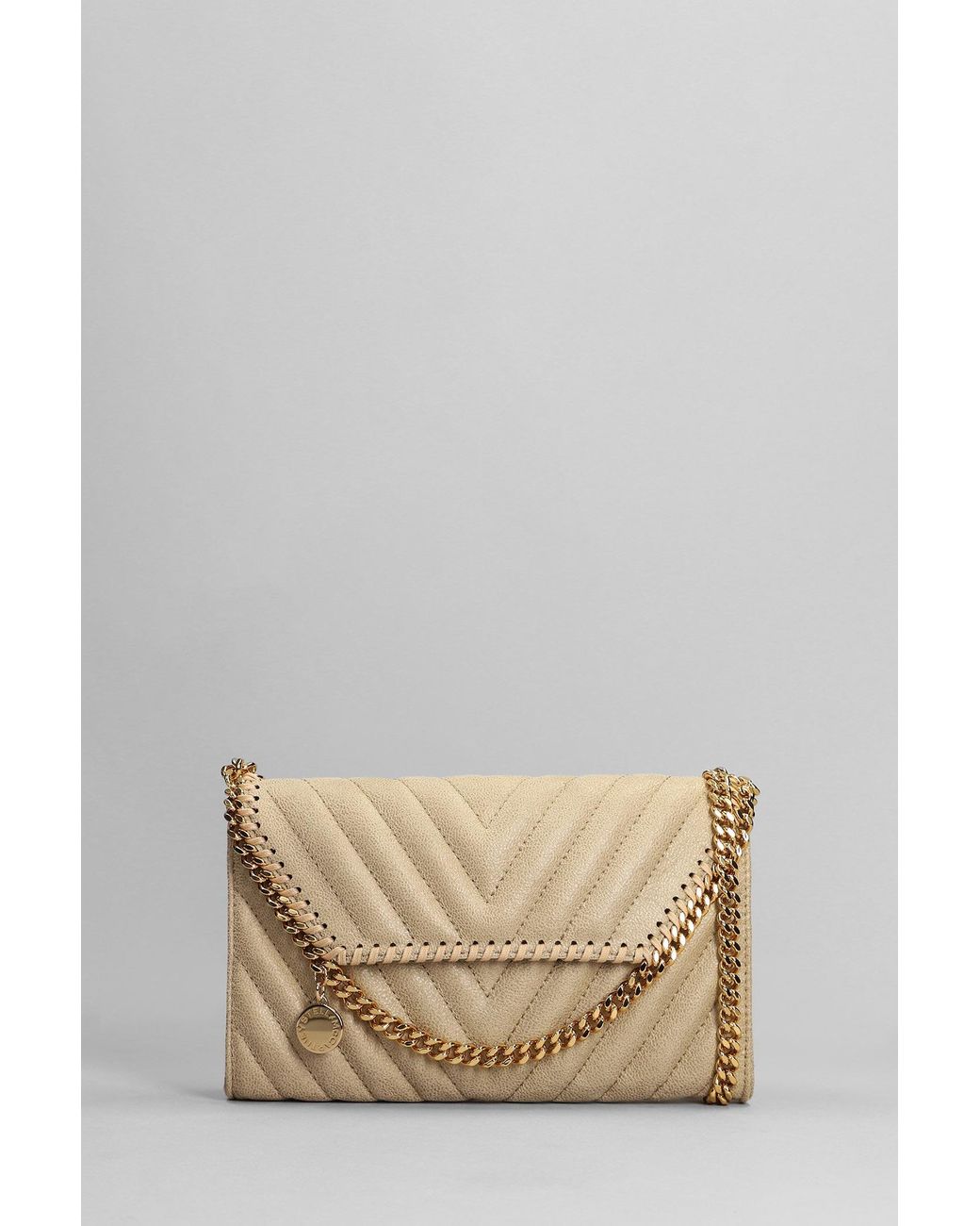 Stella McCartney Falabella Tote In Beige Faux Leather in Natural | Lyst