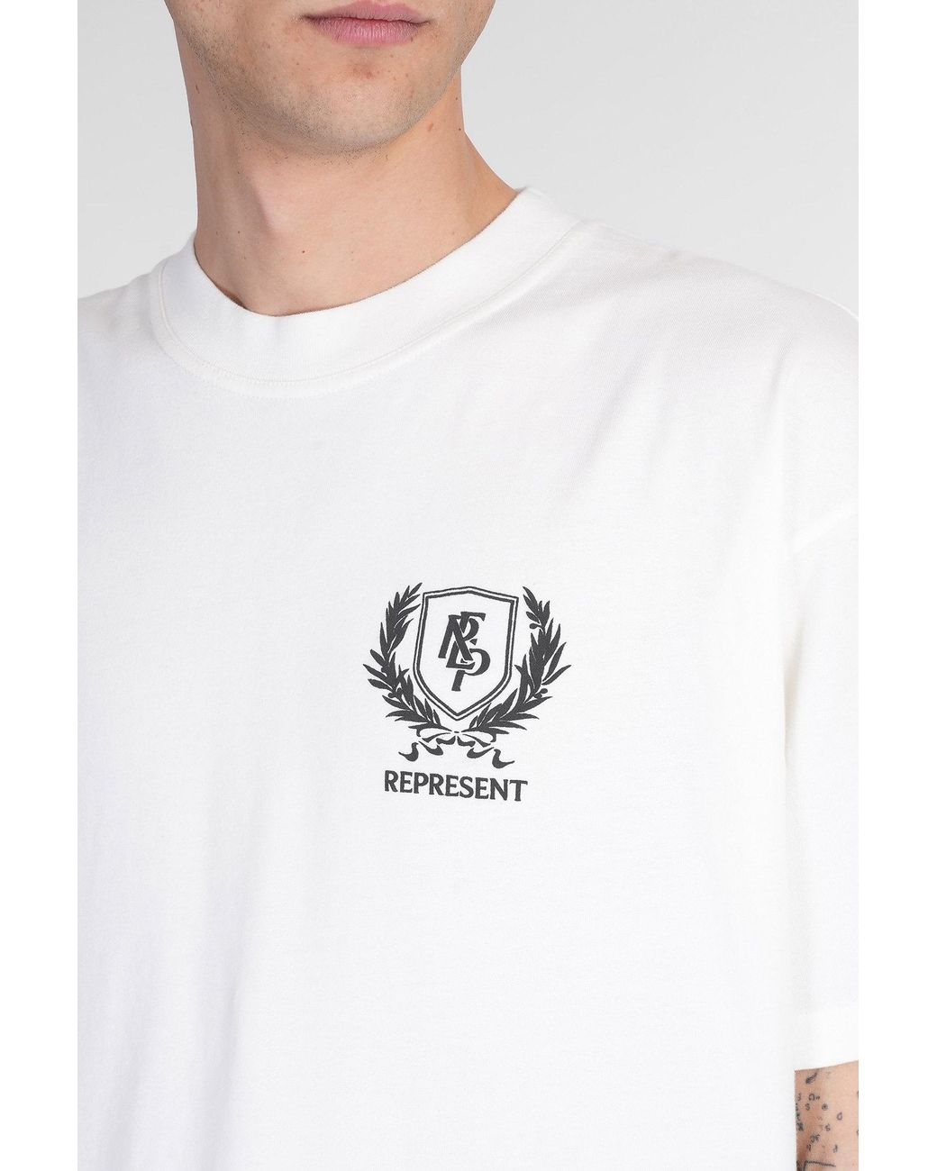 Represent White T-Shirt for men