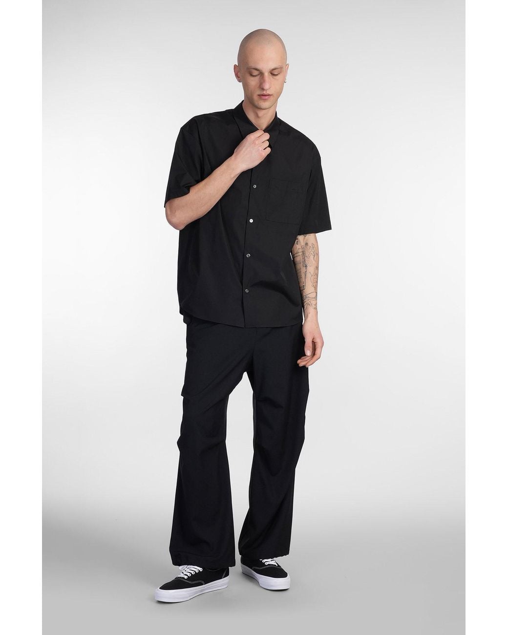 Attachment Pants In Black Wool for men