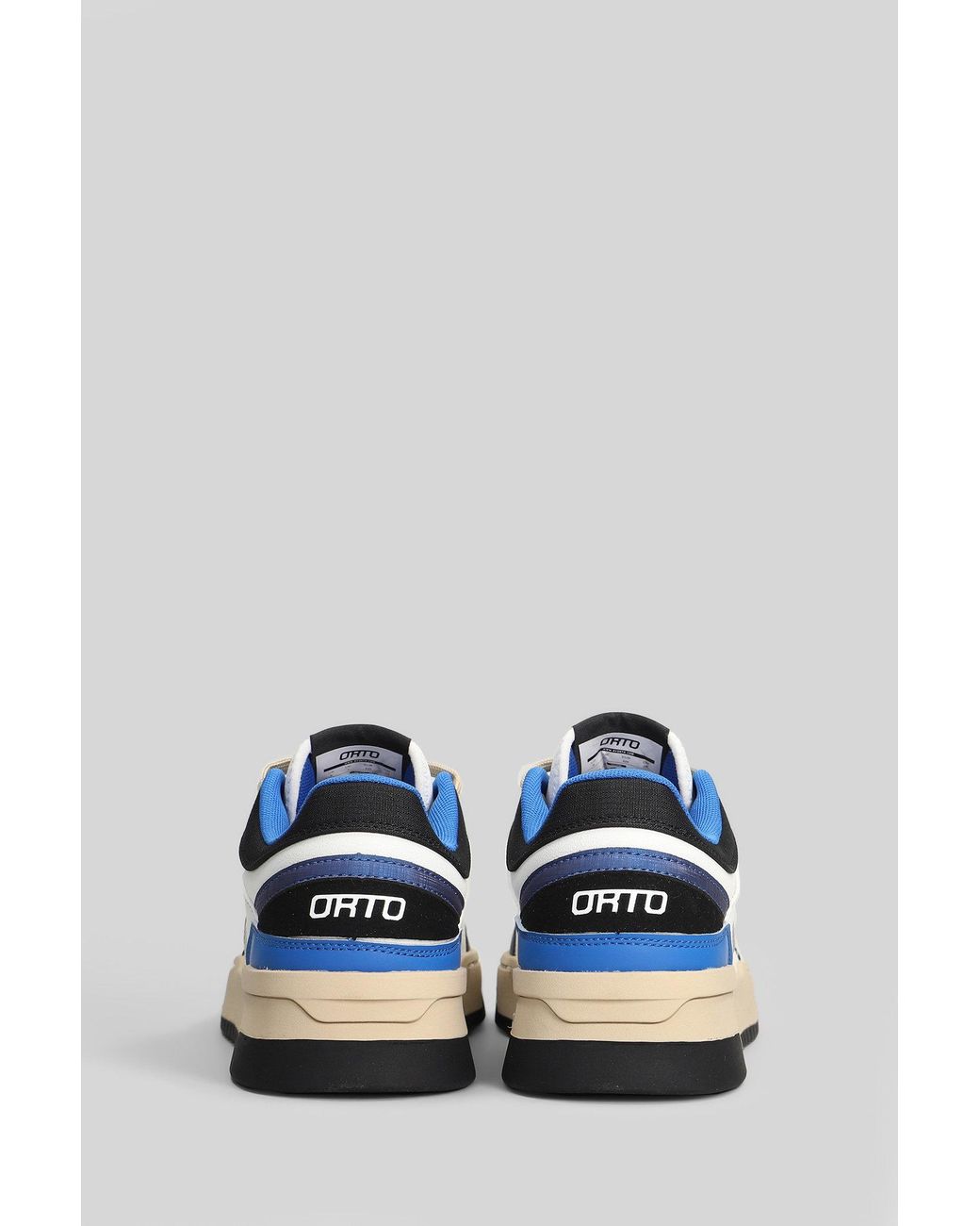 Orto White Eclipse Sneakers In Blue Leather for men