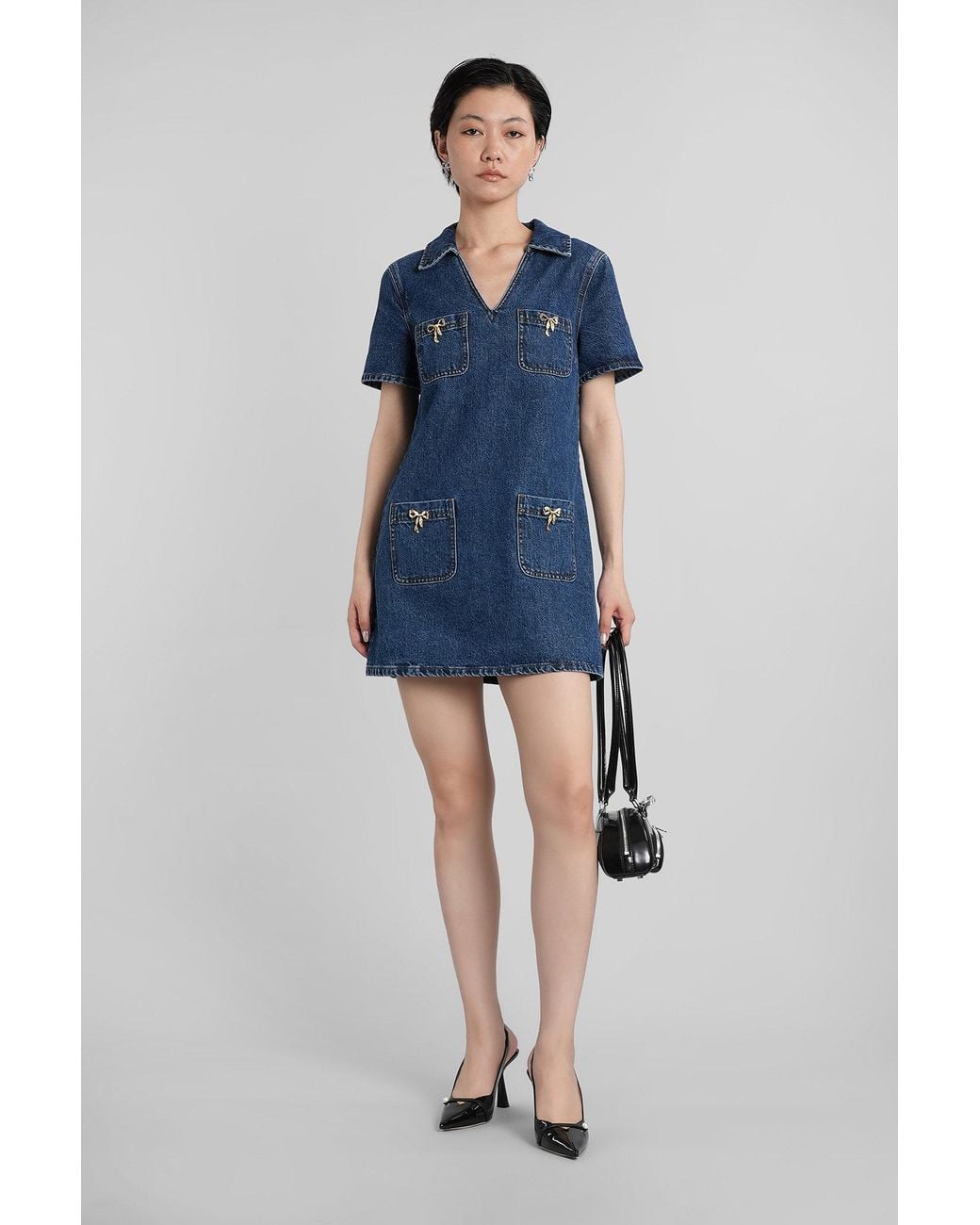 Self-Portrait Blue Mini Dress
